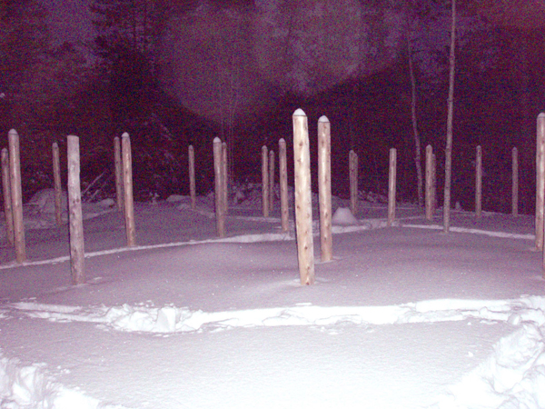 Forest Woodhenge - a Winter Solstice Night