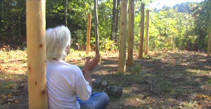 Woodhenge Ceremony - Robin Chanting the I Ching 2
