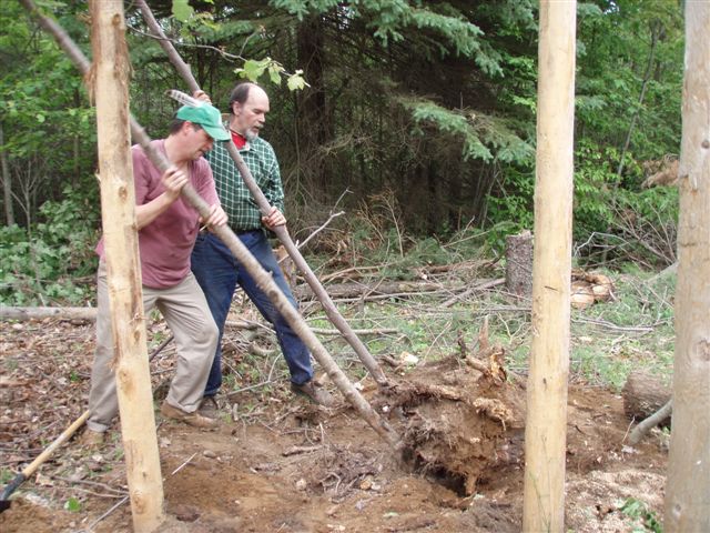 Forest Woodhenge - Jimmy Ayers & Bill Frey Working the Big Stump