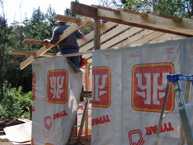 Cabin -Building the Roof (14) 