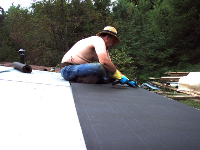 Cabin: Working the Roof (3)