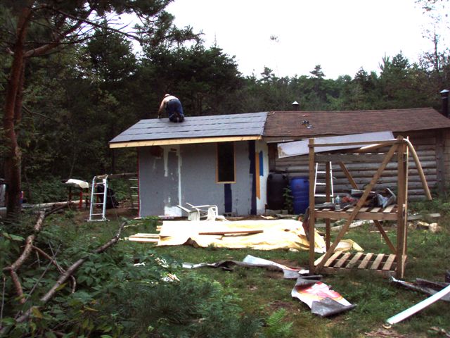 Cabin: Working the Roof (4)