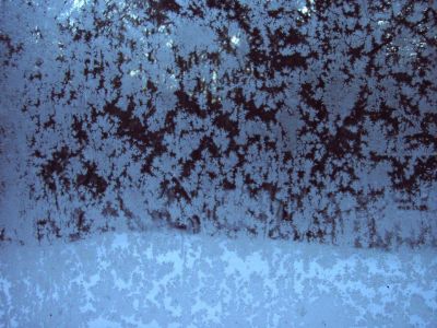 Forest Woodhenge - Frost on Cabin's Window!
