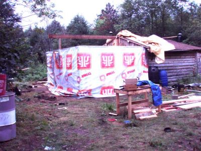 Cabin -Building the Roof (4)