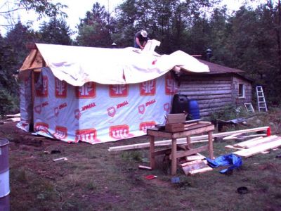 Cabin -Building the Roof (5)